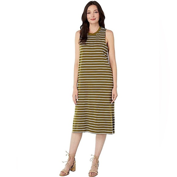 Madewell Organic Sleeveless Cotton Crewneck Tank Midi Knee Length Dress, Size M - Picture 1 of 14